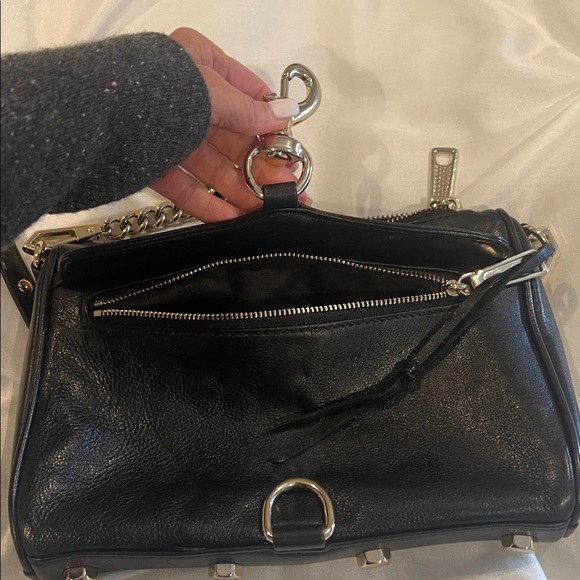 Rebecca Minkoff Black Leather Bag with Gold Accent - Picture 10 of 10